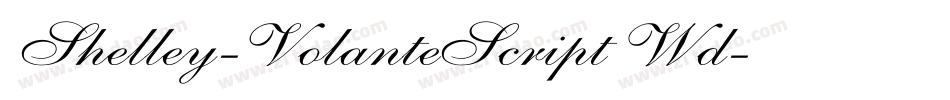 Shelley-VolanteScript Wd字体转换